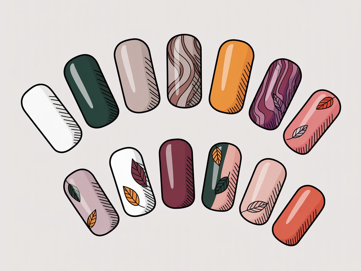 Illustration for: Trendy fall nail art techniques