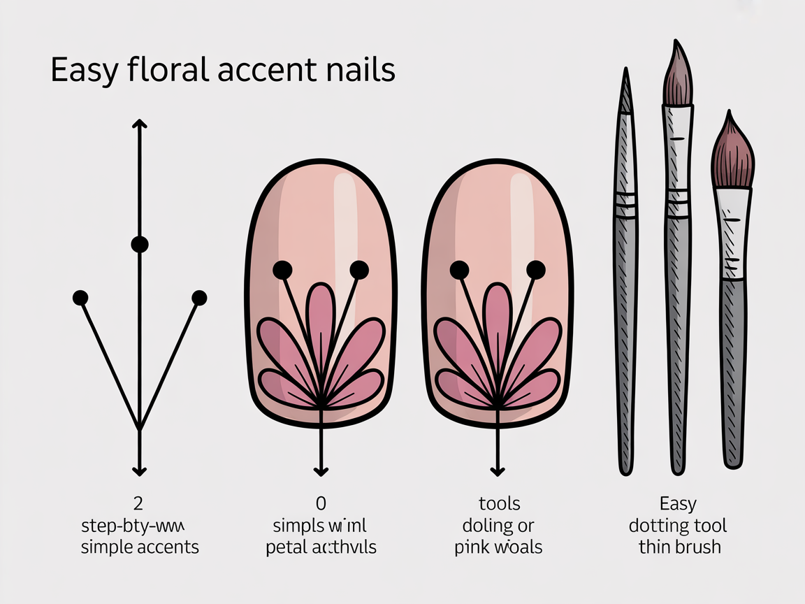 Illustration for: Easy Floral Accent Nails