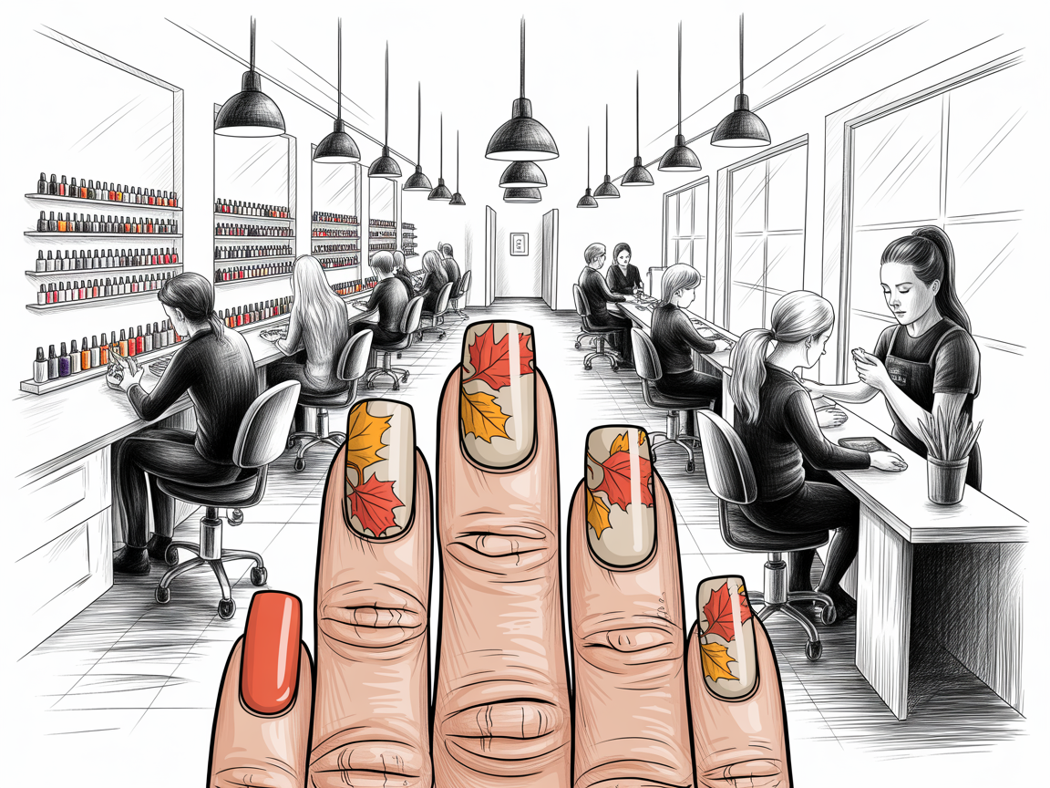 Illustration for: Real-world Challenges with Autumn Nail Ideas