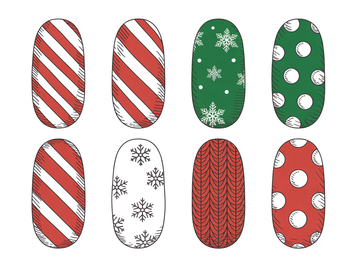 Illustration for: Christmas & Winter Holiday Nail Art Ideas