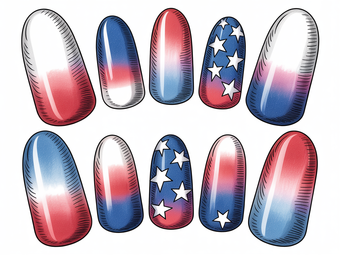 Illustration for: Pro Fourth Of July Nail Techniques