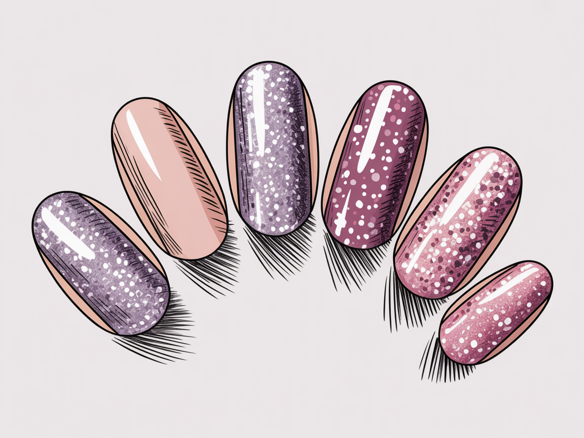 Illustration for: Sparkle That Works: Best Glitter Nail Ideas