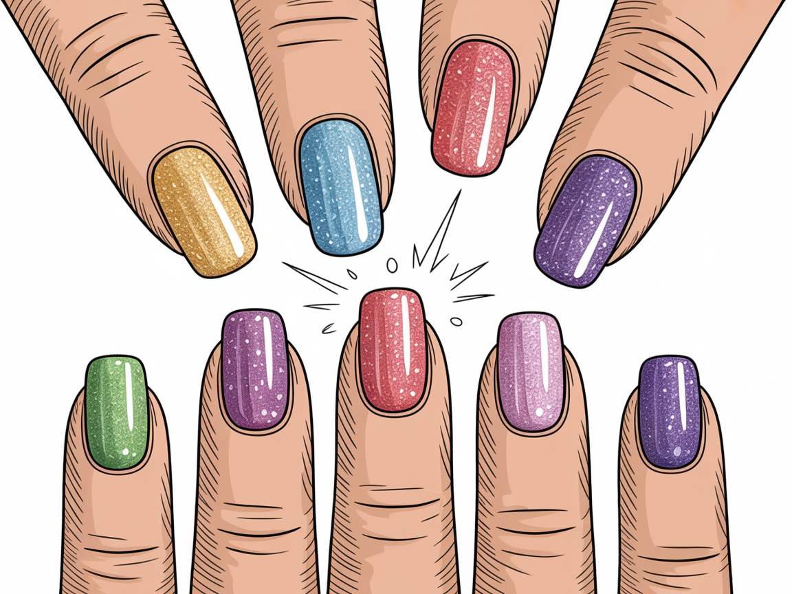 Illustration for: When Glitter Nails Don't Work: Drawbacks to Consider
