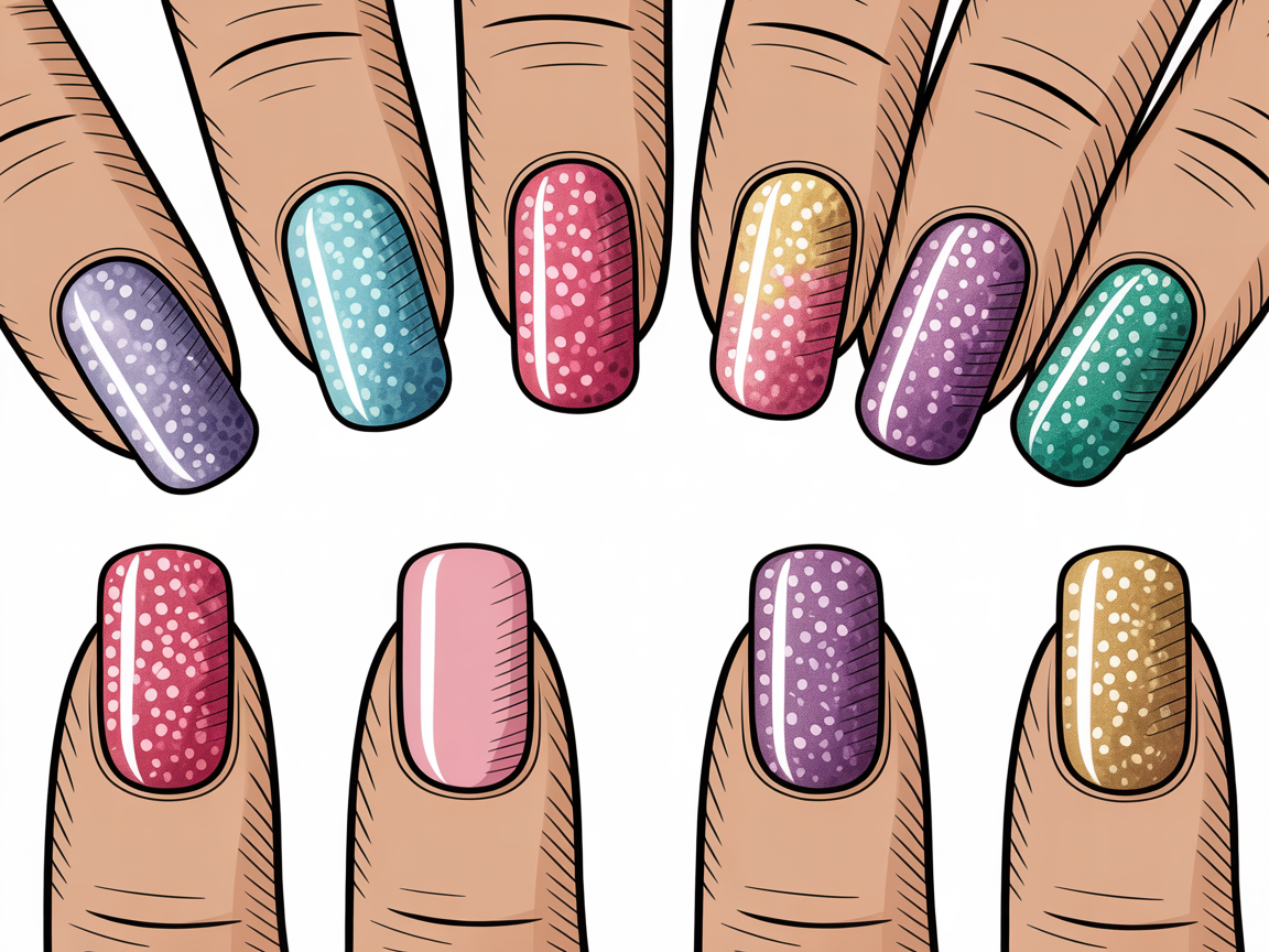 Illustration for: What Works with Glitter Nail Ideas