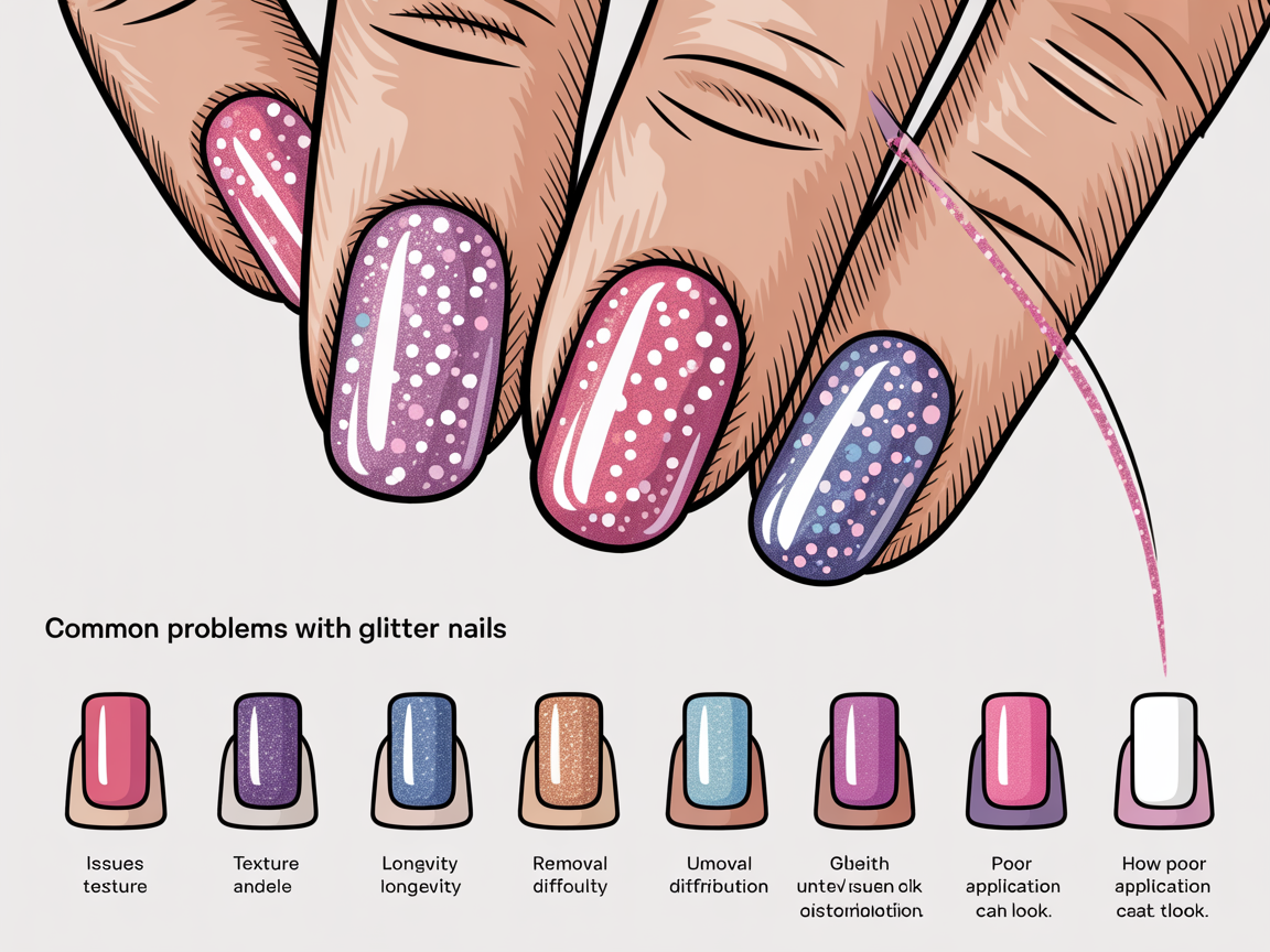 Illustration for: Common Problems with Glitter Nails
