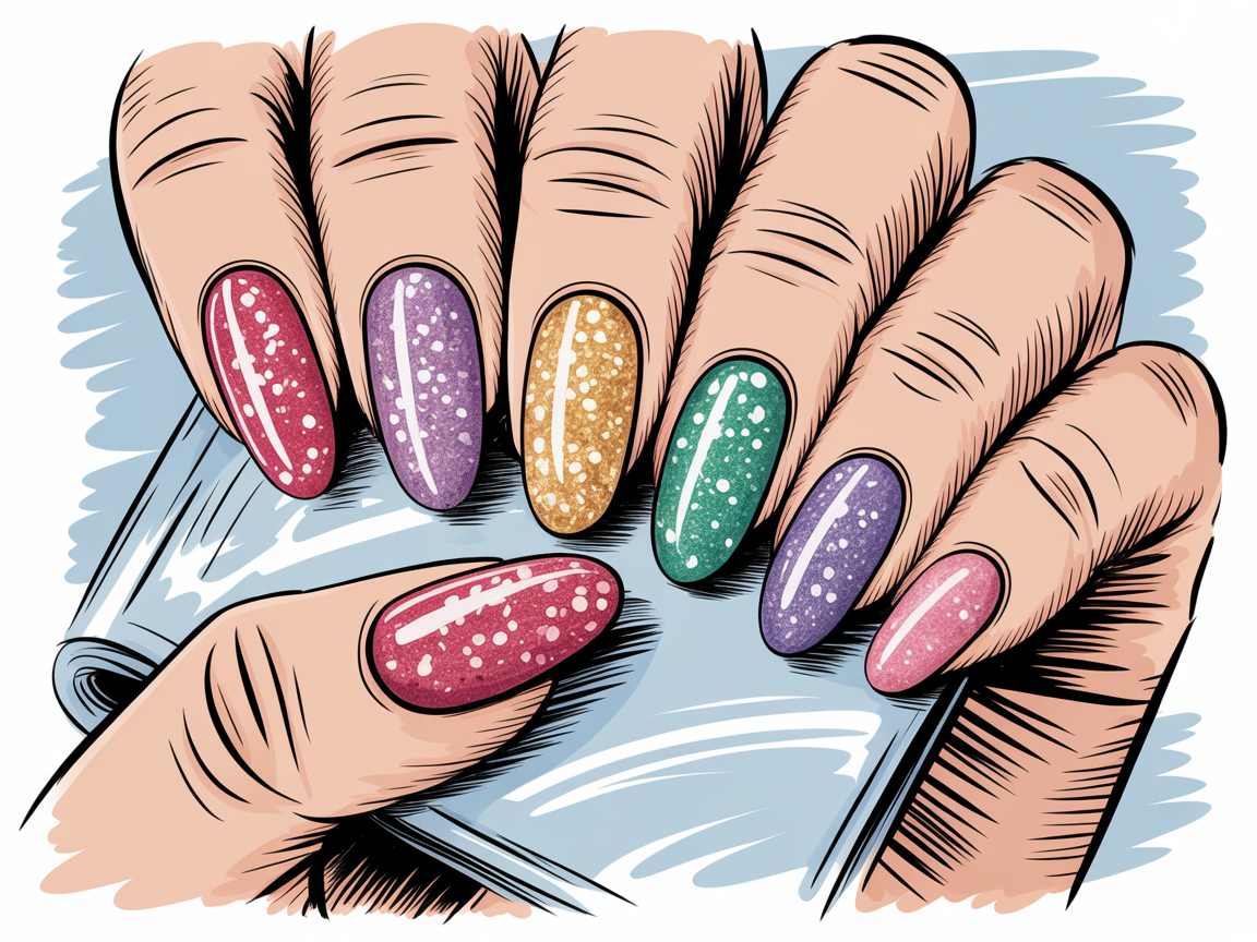 Illustration for: Styling, Occasions, and Who Should Try Glitter Nail Ideas