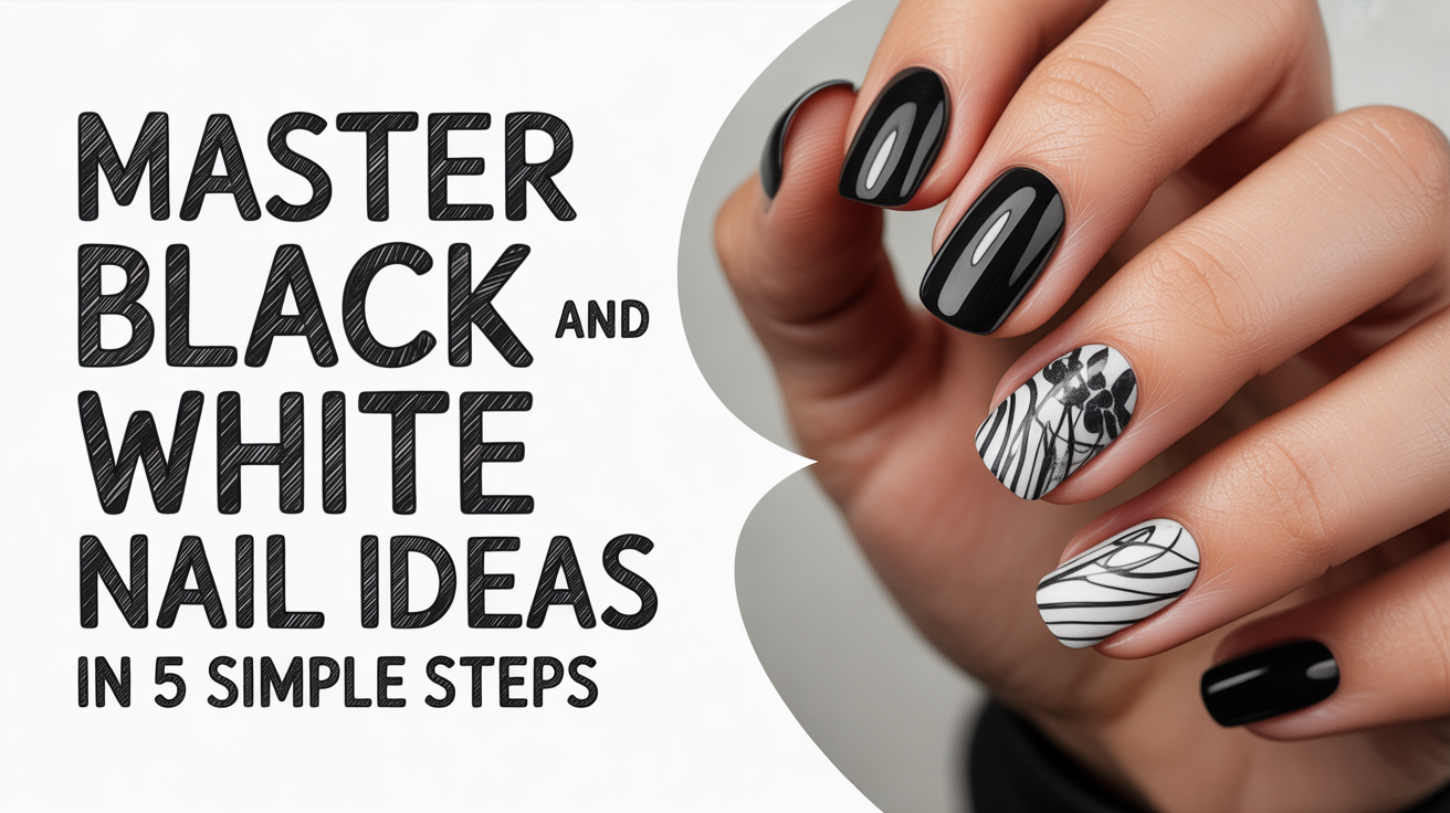 Master Black And White Nail Ideas in 5 Simple Steps
