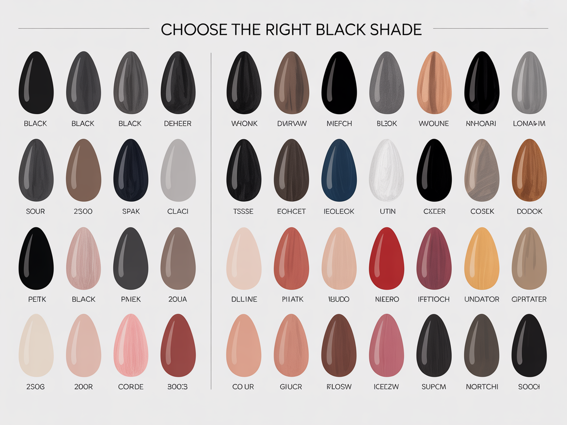 Black shade swatches
