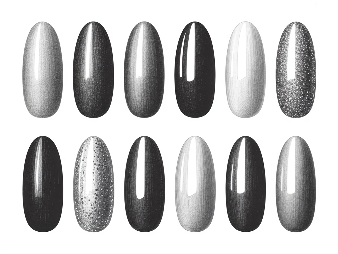 Illustration for: Textures & Finishes for Black Nails