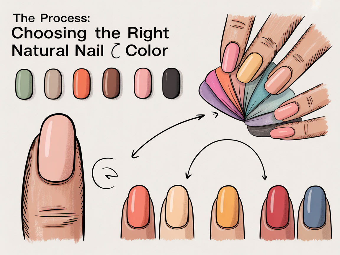 Illustration for: The Process: Choosing the right natural nail color