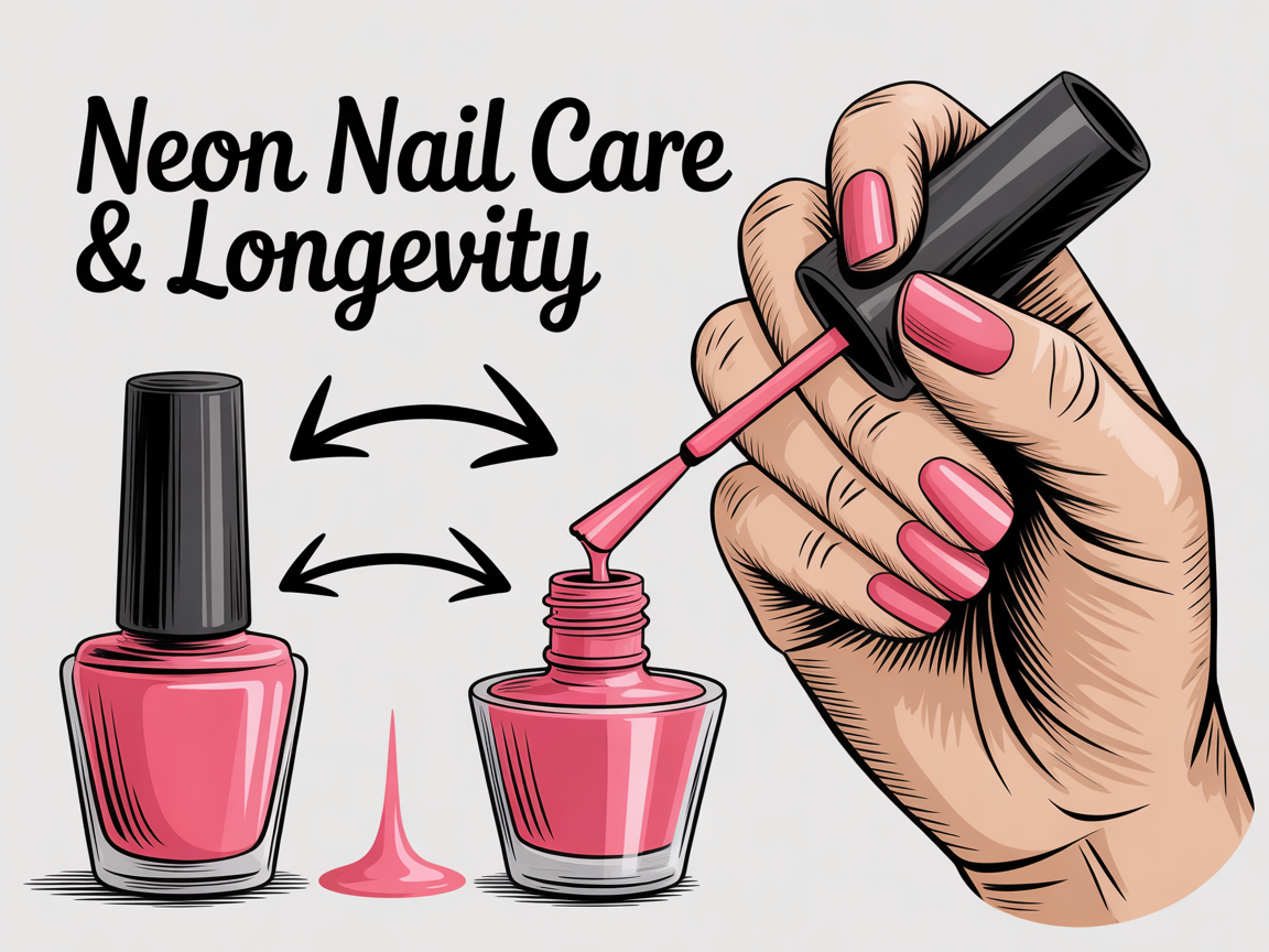 Illustration for: Neon Nail Care & Longevity