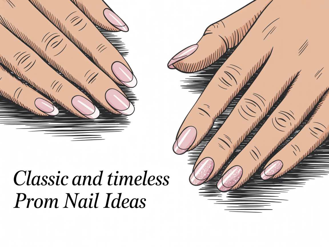 Classic prom nail styles