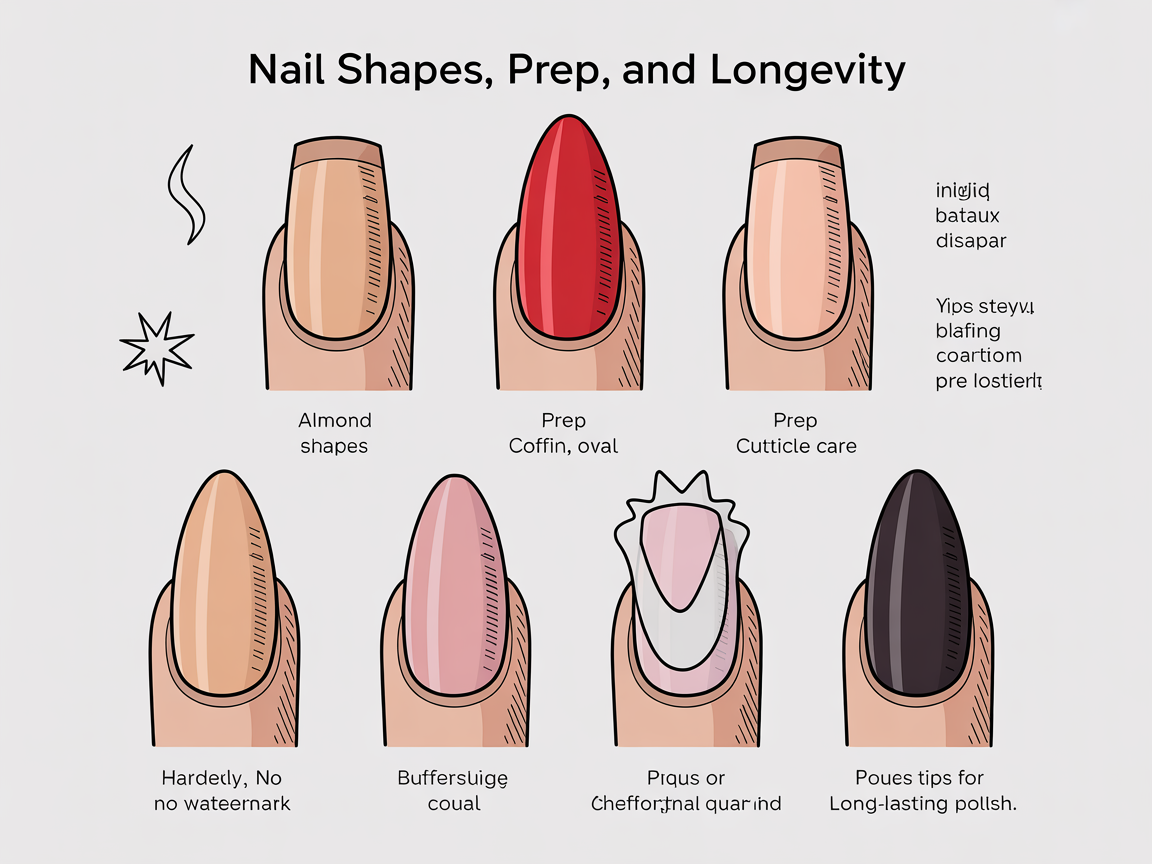 Nail shapes and prep