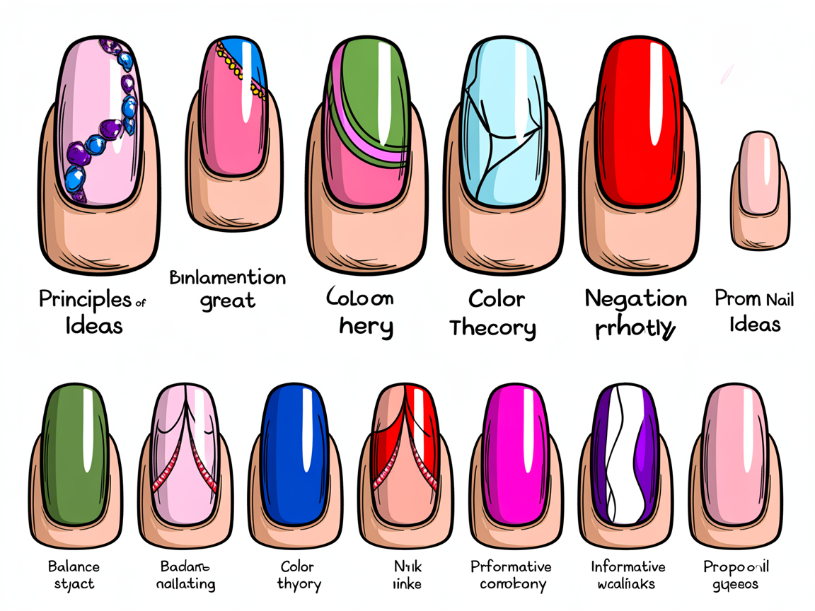 Illustration for: Principles of Great Prom Nail Ideas