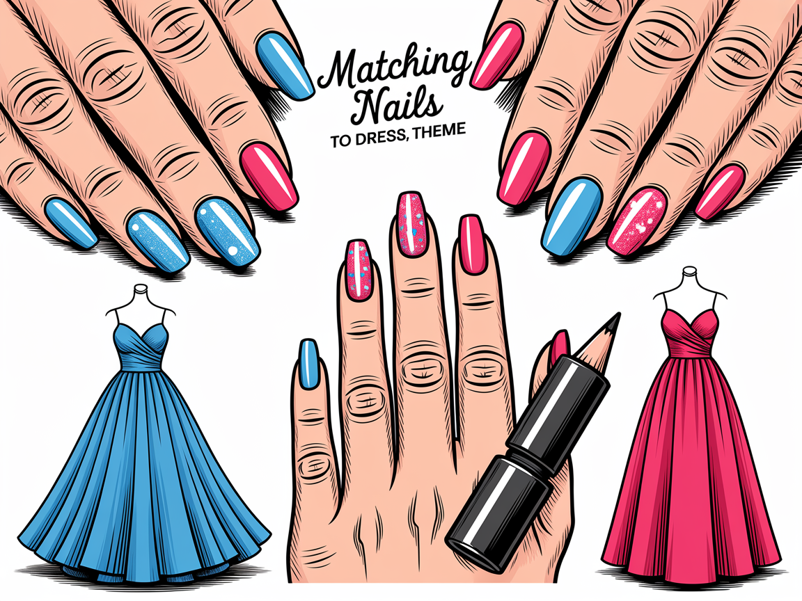 Illustration for: Matching Nails to Dress and Theme