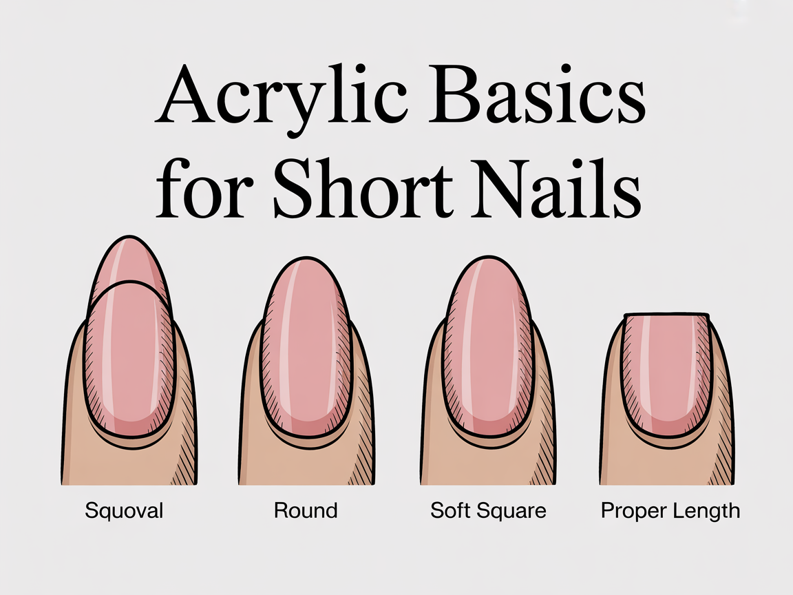 Illustration for: Acrylic Basics for Short Nails