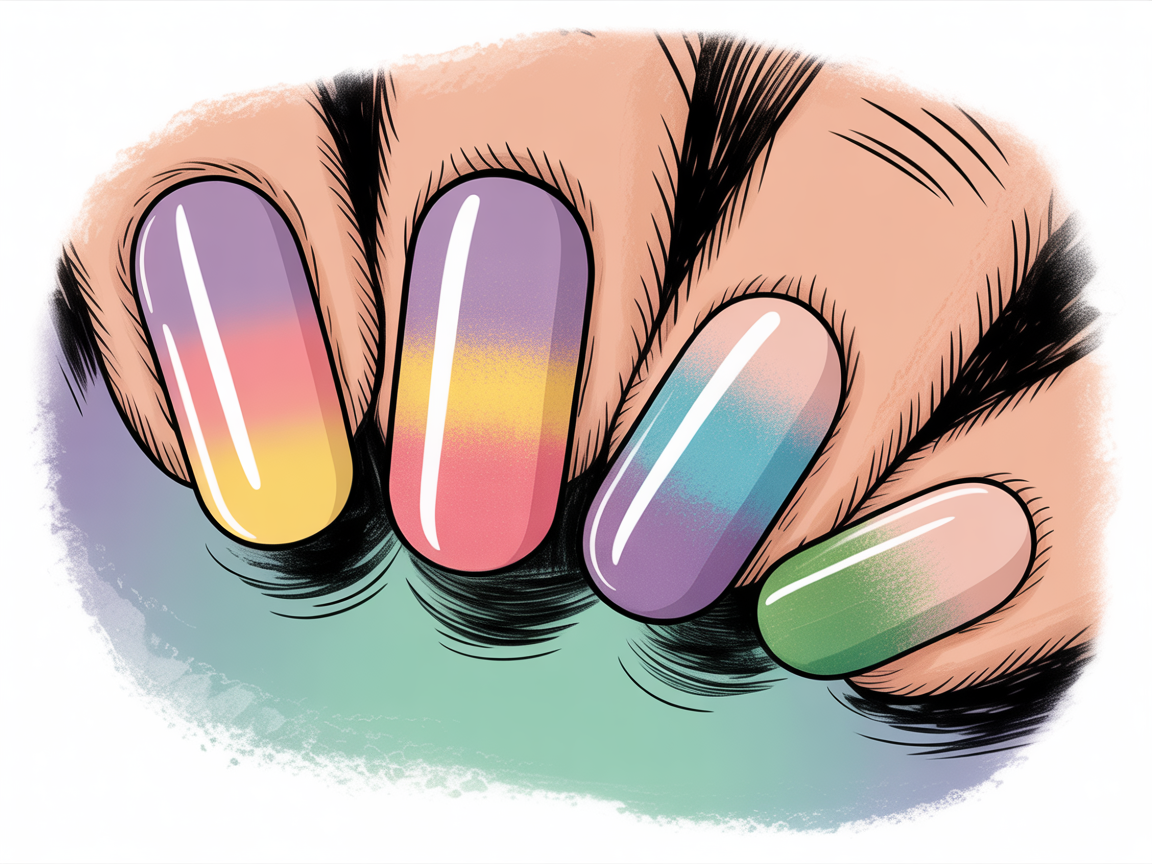 Illustration for: Trend #2: Aura + Gradient “Mood” Nails