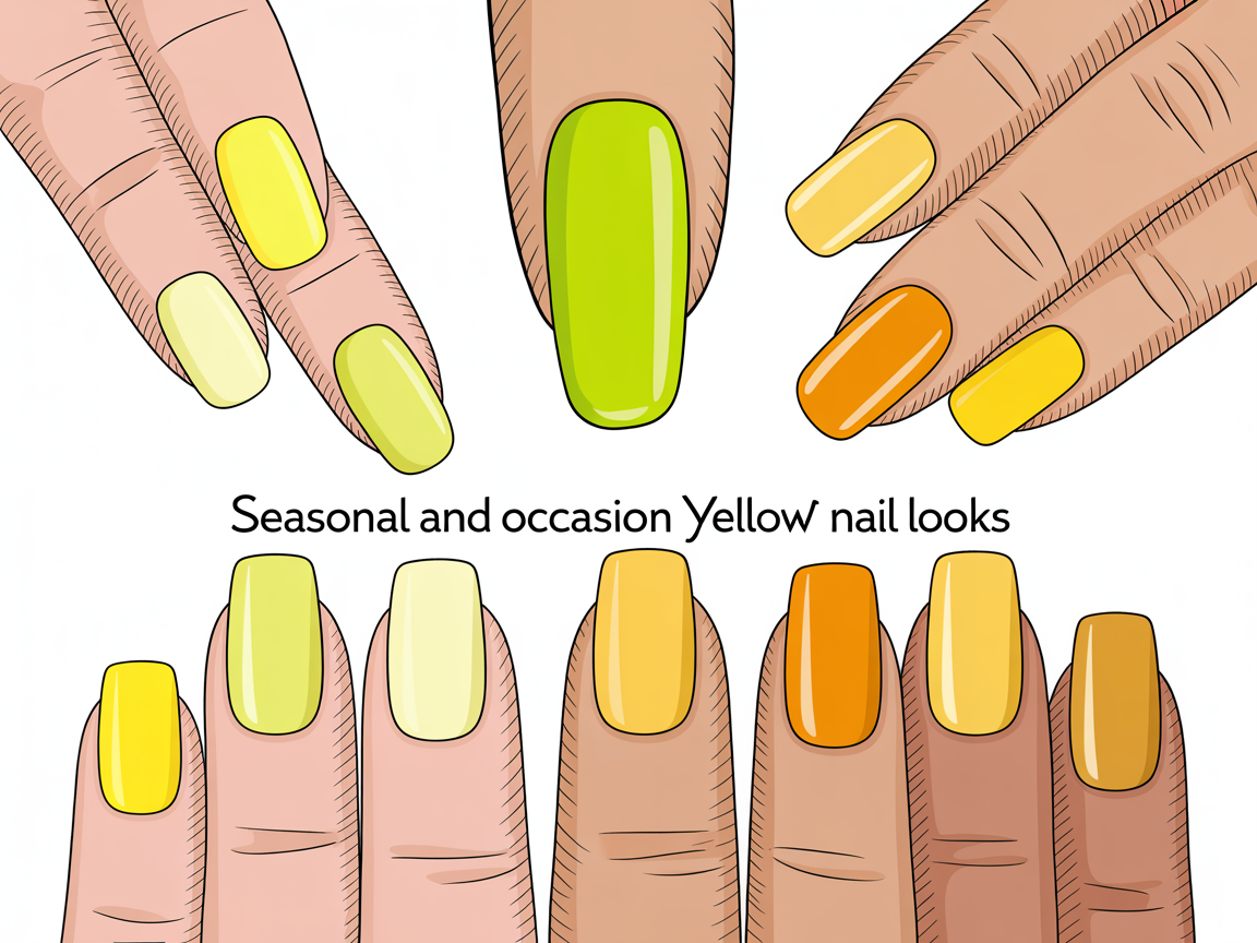 Illustration for: Seasonal and Occasion Yellow Nail Looks