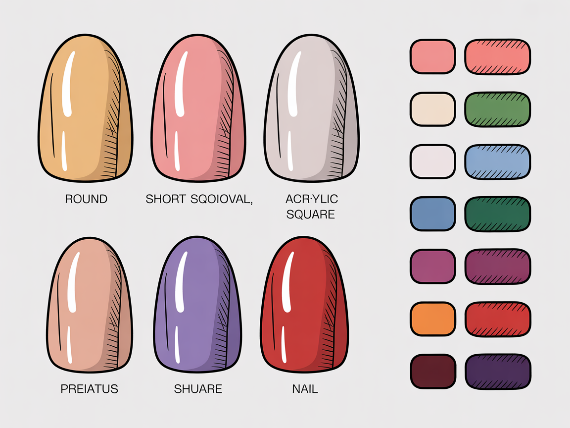 Illustration for: Design Principles for Short Acrylic Nails