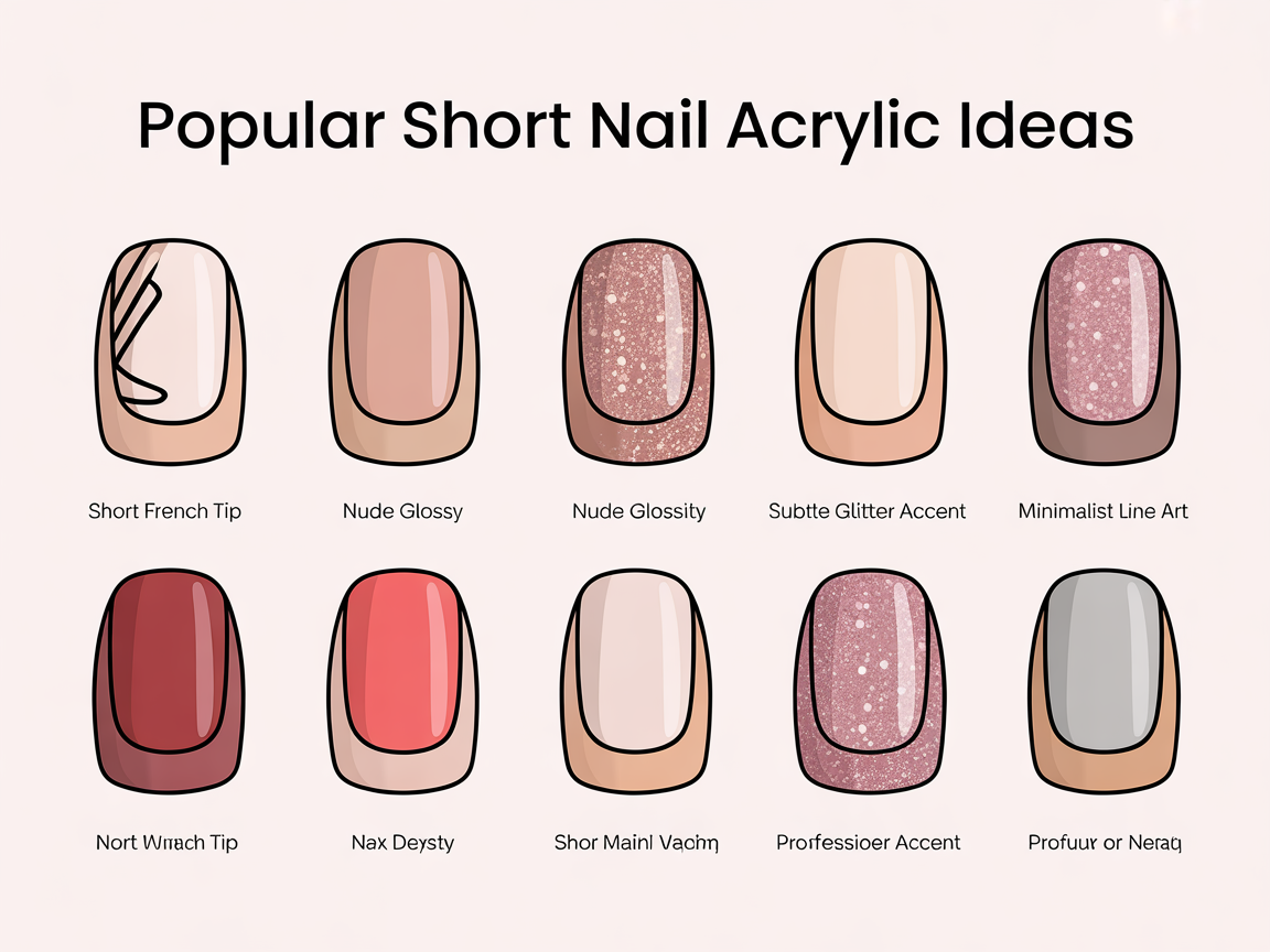 Illustration for: Popular Short Nail Acrylic Ideas