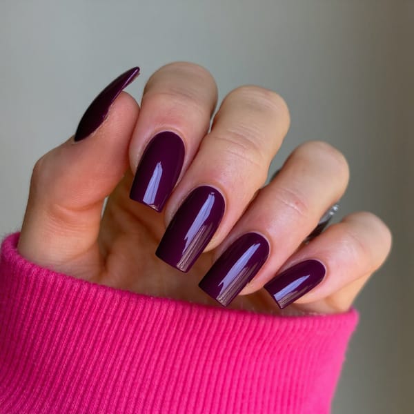 Seasonal winter manicure with cool colors and decorative details